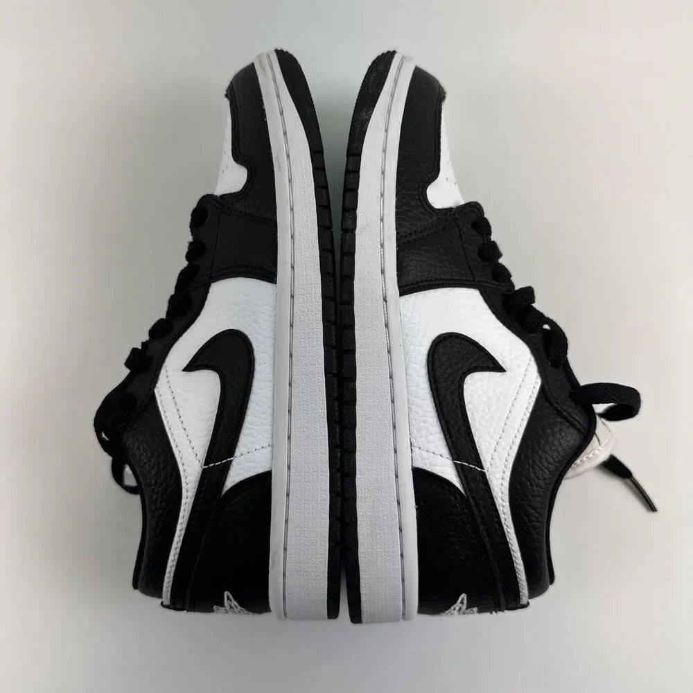 Nike Jordan 1 Low Panda Black White Colorblock DR0502-101 Leather LaceUp Women 6